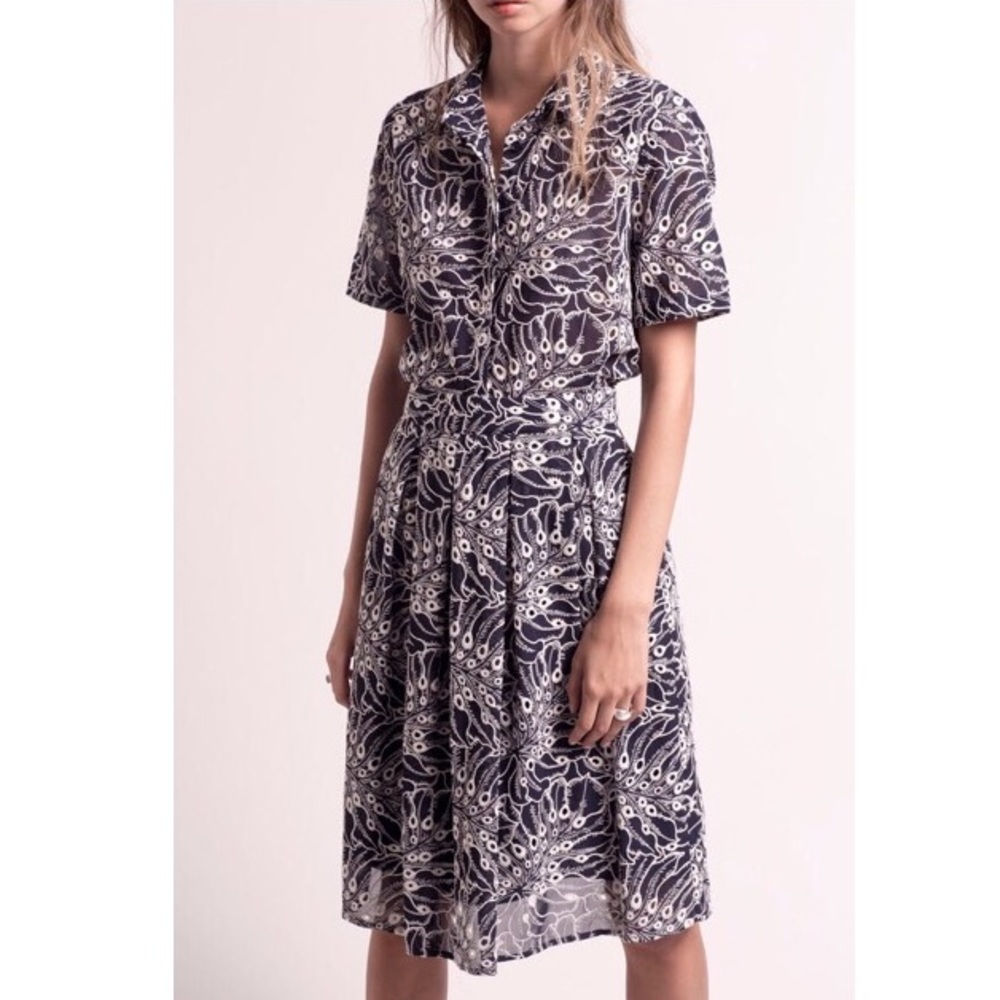 Two pieces set floral skirt and shirt